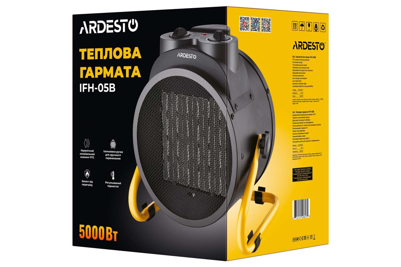 Тепловая пушка Ardesto IFH-02B 2 кВт 20 м2 (13126287) - фото 4