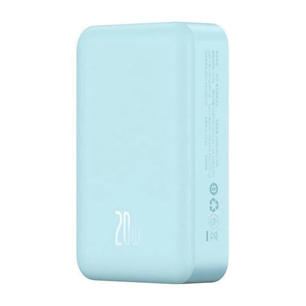 Повербанк Baseus Magnetic Mini 20000 mAh 20 W 2в1 QC3.0+PD3.0 с беспроводной зарядкой Qi 15 W Blue (PPCX150003)