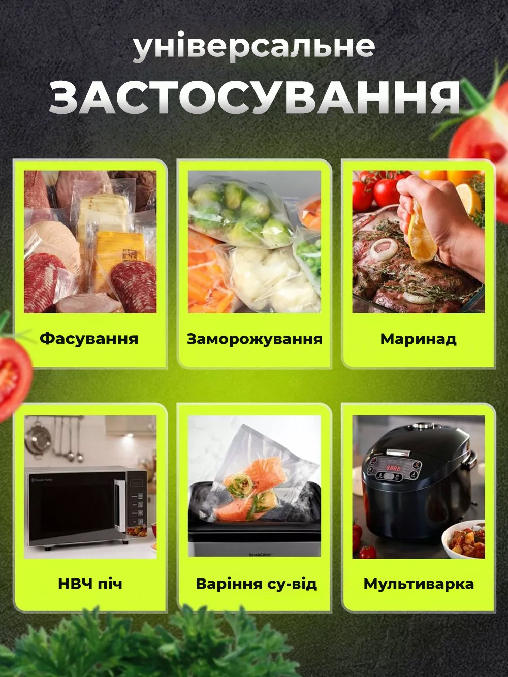 Пакеты вакуумные универсальные Vacuum bag для вакууматора в рулоне для хранения продуктов 25х500 см (0b32cc91) - фото 6