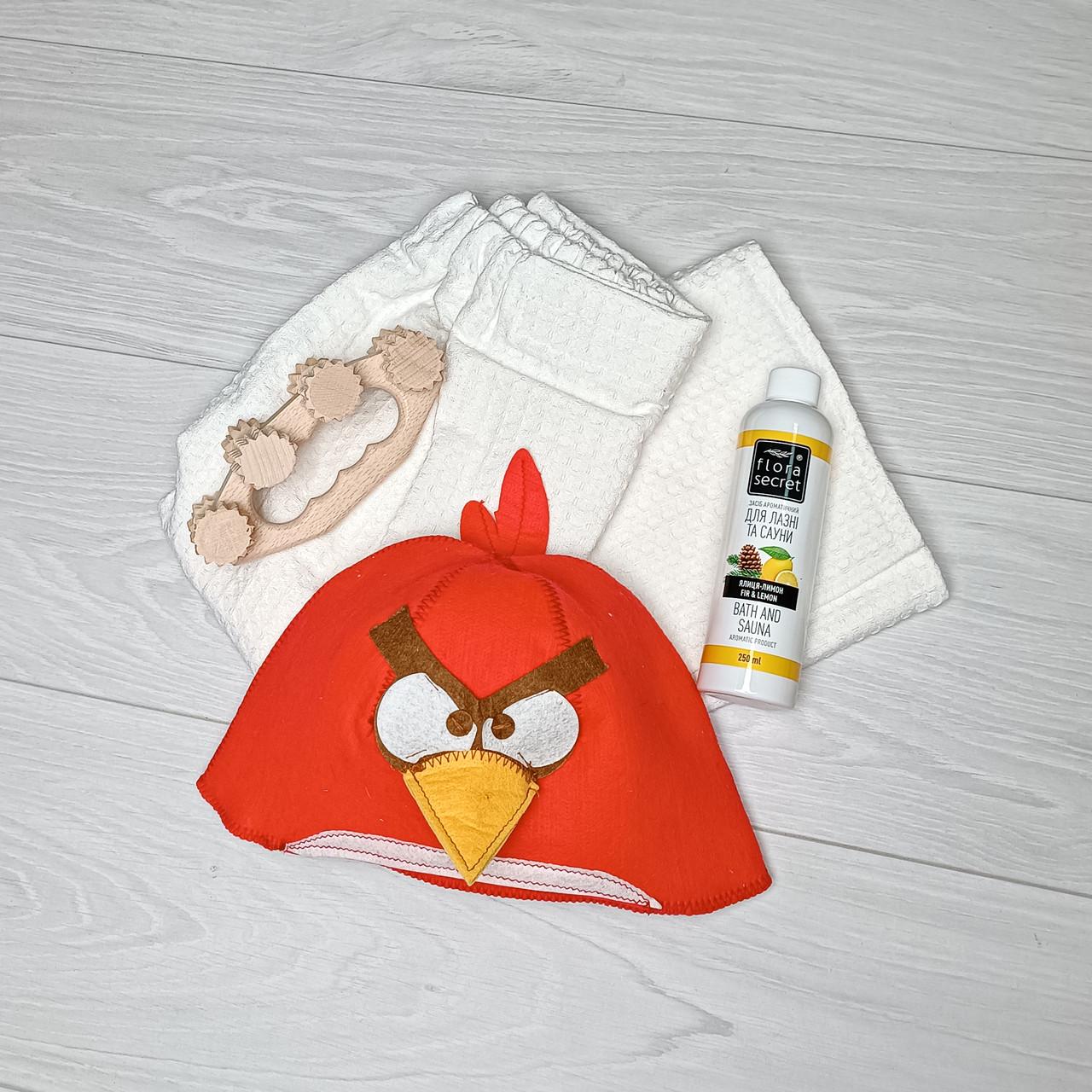 Подарочный набор для бани Luxyart Птичка 4 пр. (PU-029)