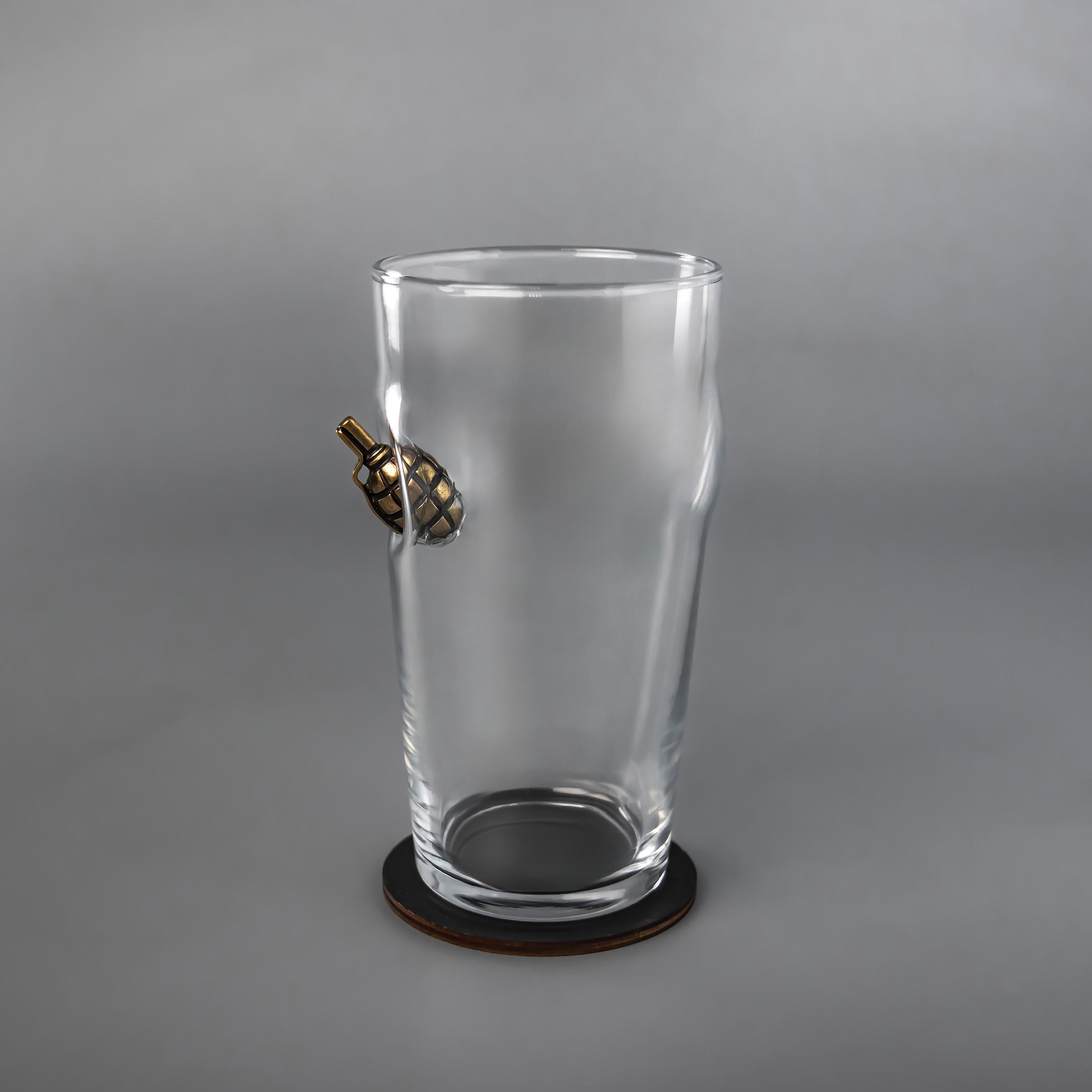 Бокал для пива с лимонкой VSKLO 500 мл (19483947) - фото 3 Бокал для пива с лимонкой VSKLO 500 мл (19483947) - фото 3