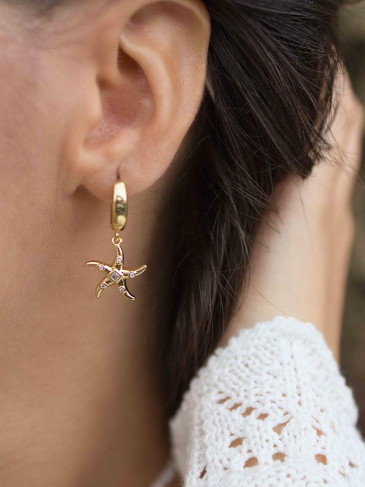 Серьги морская звезда (5542)