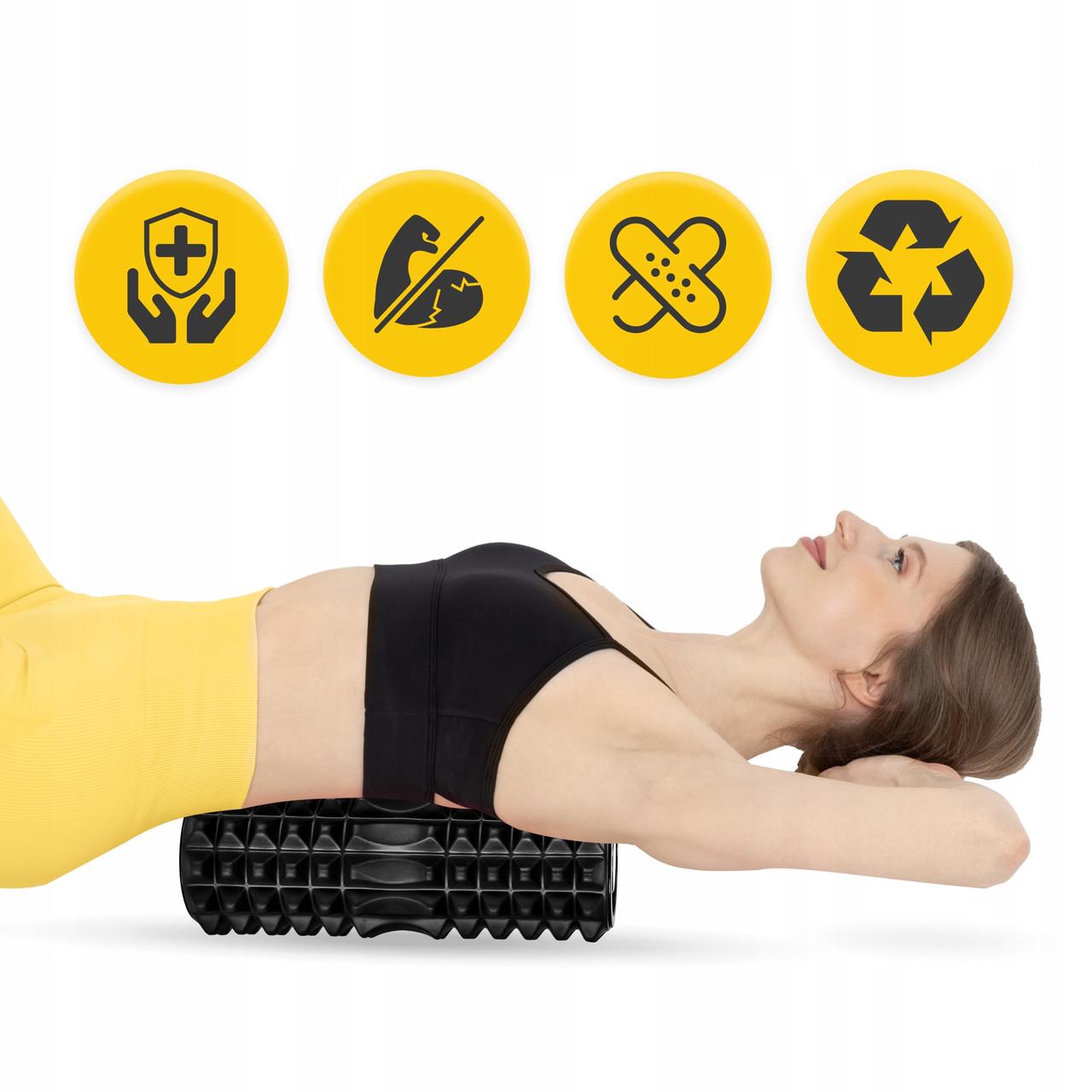 Массажный ролик 4fizjo EVA 33x14 см Black (P-5907739312525) - фото 2 Массажный ролик 4fizjo EVA 33x14 см Black (P-5907739312525) - фото 2