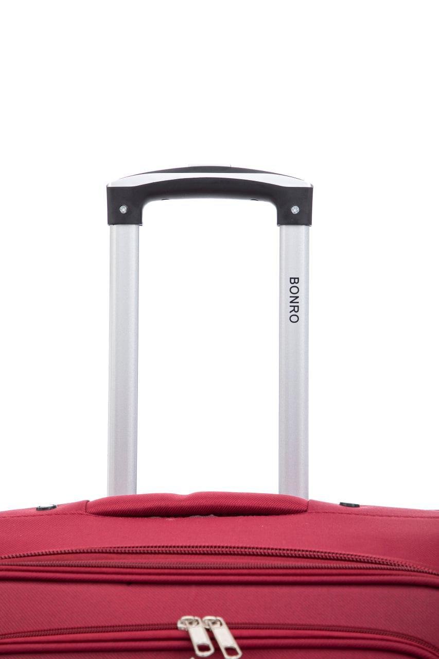 Чемодан Bonro Tourist 4 колеса невеликий Вишневий (2182) - фото 7