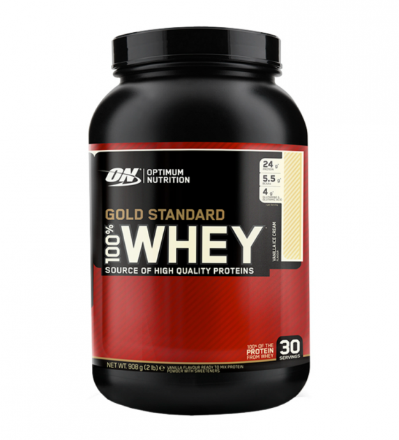 Протеин Gold Standard 100% Whey Delicious Strawberry 908 г
