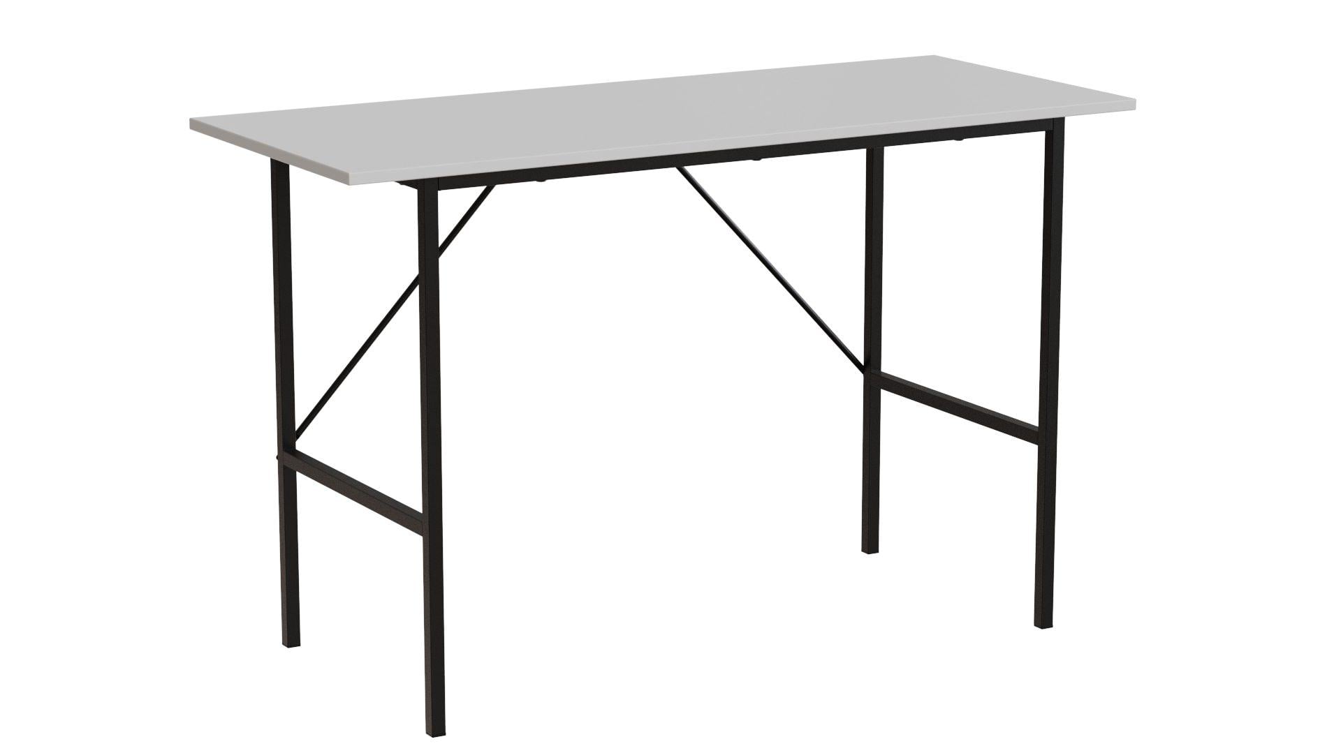 Письменный стол Ferrum-decor Line Тайм металл/ДСП 16 мм 750x1200x500 мм Черный/Белый (FRD-104878)