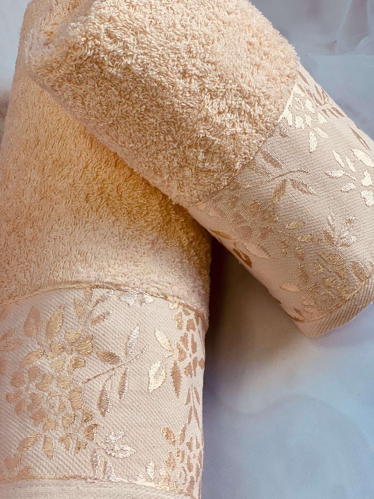 Набір рушників банне та для обличчя 70х40 см/50х90 см 2 шт. Персиковий (mame2v1cic1-persik) - фото 7 Набір рушників банне та для обличчя 70х40 см/50х90 см 2 шт. Персиковий (mame2v1cic1-persik) - фото 7