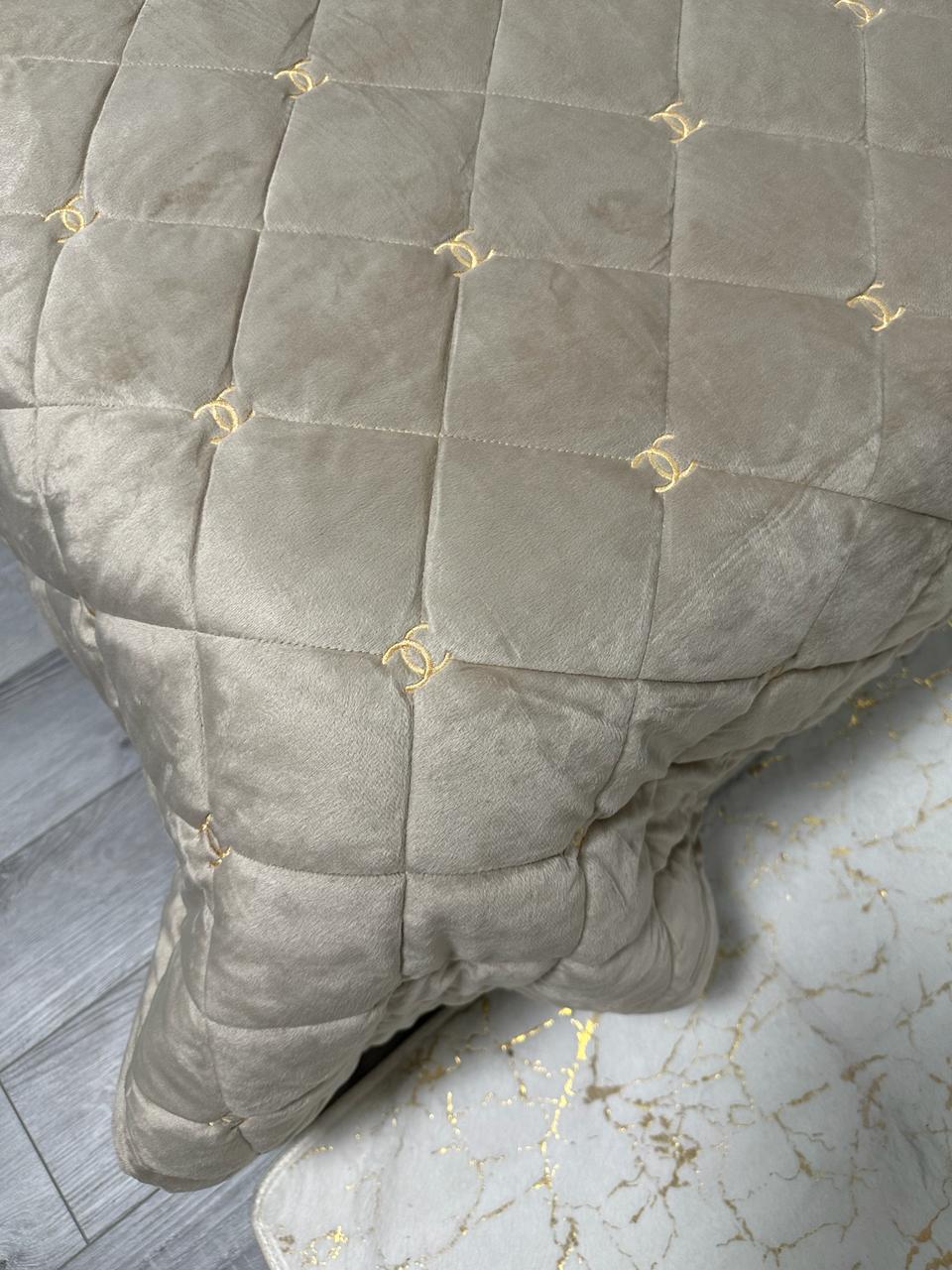 Покривало на ліжко велюрове євро 220x240 см Бежевий (28821663) - фото 7 Покривало на ліжко велюрове євро 220x240 см Бежевий (28821663) - фото 7