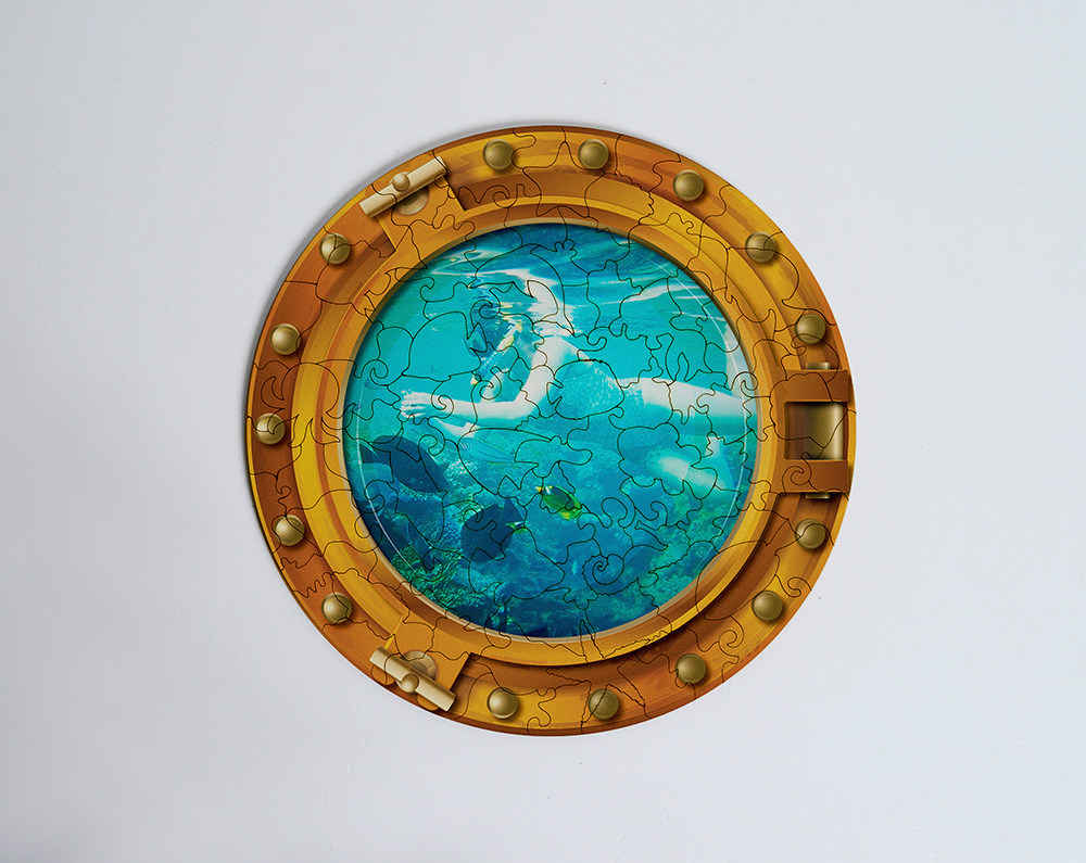 Пазл дерев'яний БРТ Дайвінг персоналізований 30х30 см (160)