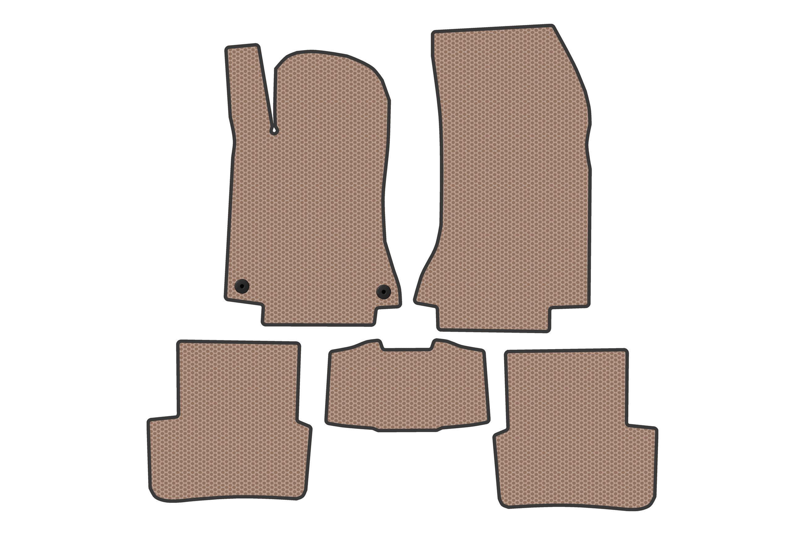 Коврики резиновые Digital Designs Carsuit для Mercedes B-class W246 2011-2018 г. Бежевый (185501)