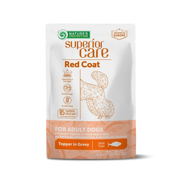 Влажный корм с тунцом для взрослых собак всех пород 70 г Nature`s Protection Superior Care Red Coat (70011)