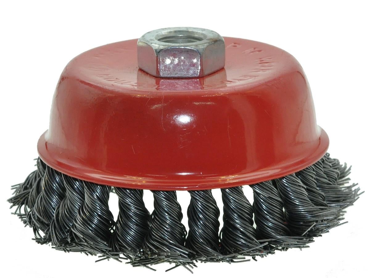 Щітка зачисна чашкова d100mm кручений дріт