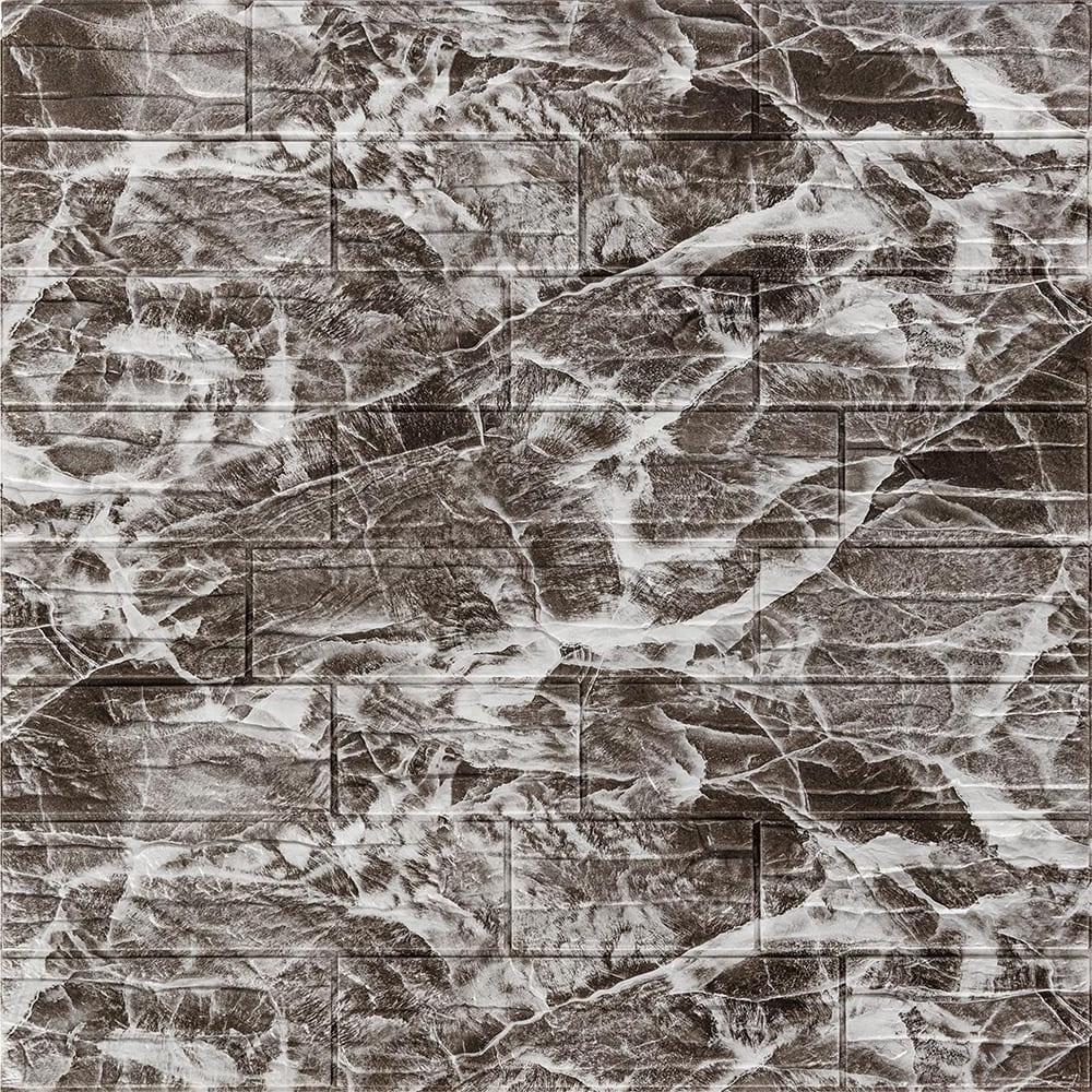 3D-панель самоклеющаяся Sticker Wall Рваный кирпич 700х770х3 мм Серый (Панель-158)