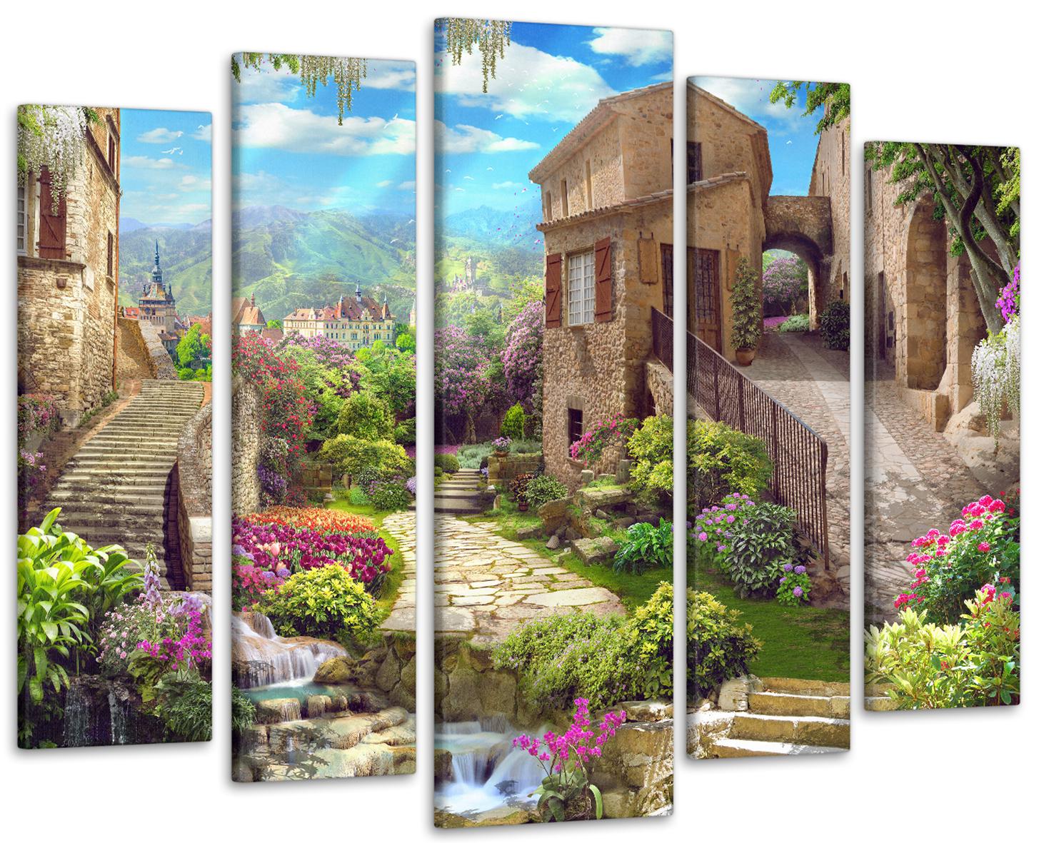 Картина модульна Місто Природа 115х170 см (Art-448_5)