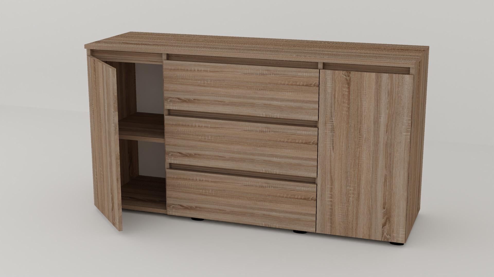 Комод Алекса СН-131/45 140х45х75 см Дуб сонома трюфель Комод Алекса СН-131/45 140х45х75 см Дуб сонома трюфель