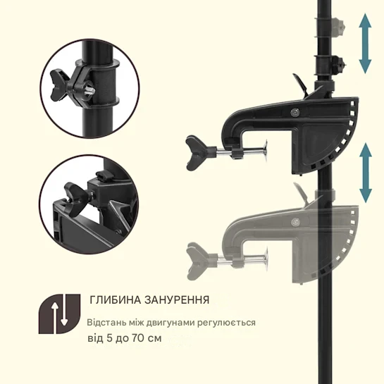 Электрический подвесной двигатель для лодки KLARFIT Barracuda86 24 В 1164 Вт (10033592) - фото 7 Электрический подвесной двигатель для лодки KLARFIT Barracuda86 24 В 1164 Вт (10033592) - фото 7