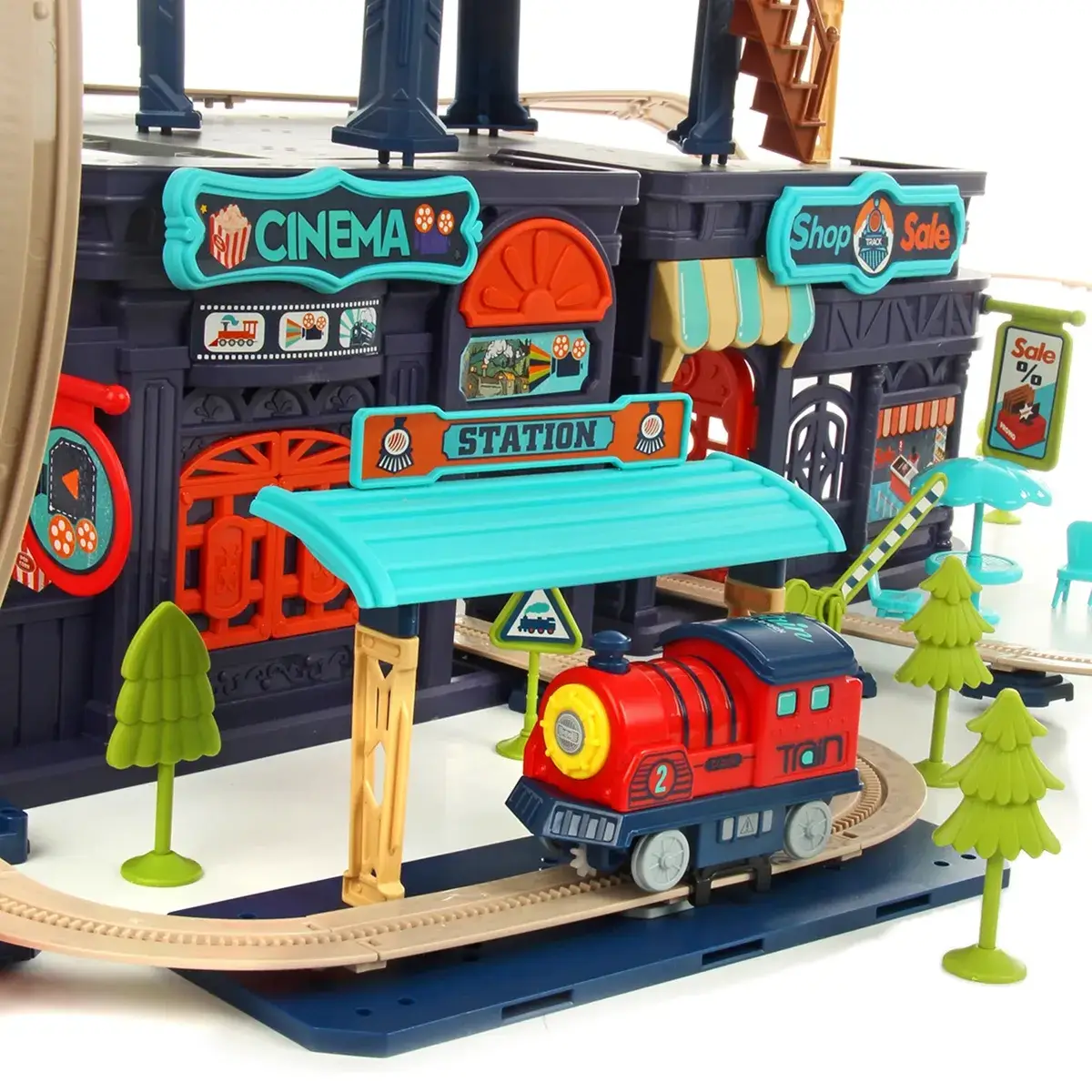 Набор Treck City Трек Железная дорога 2в1 бокс/трек/поезд со звуком 217 элементов (qsr-z59-x7d) - фото 5 Набор Treck City Трек Железная дорога 2в1 бокс/трек/поезд со звуком 217 элементов (qsr-z59-x7d) - фото 5