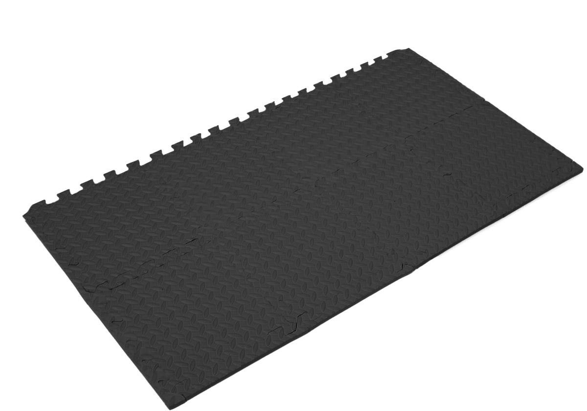 Татами мат EasyFit ласточкин хвост 8 шт. 30х30х1 см Черный (EF-1950-30-BK)