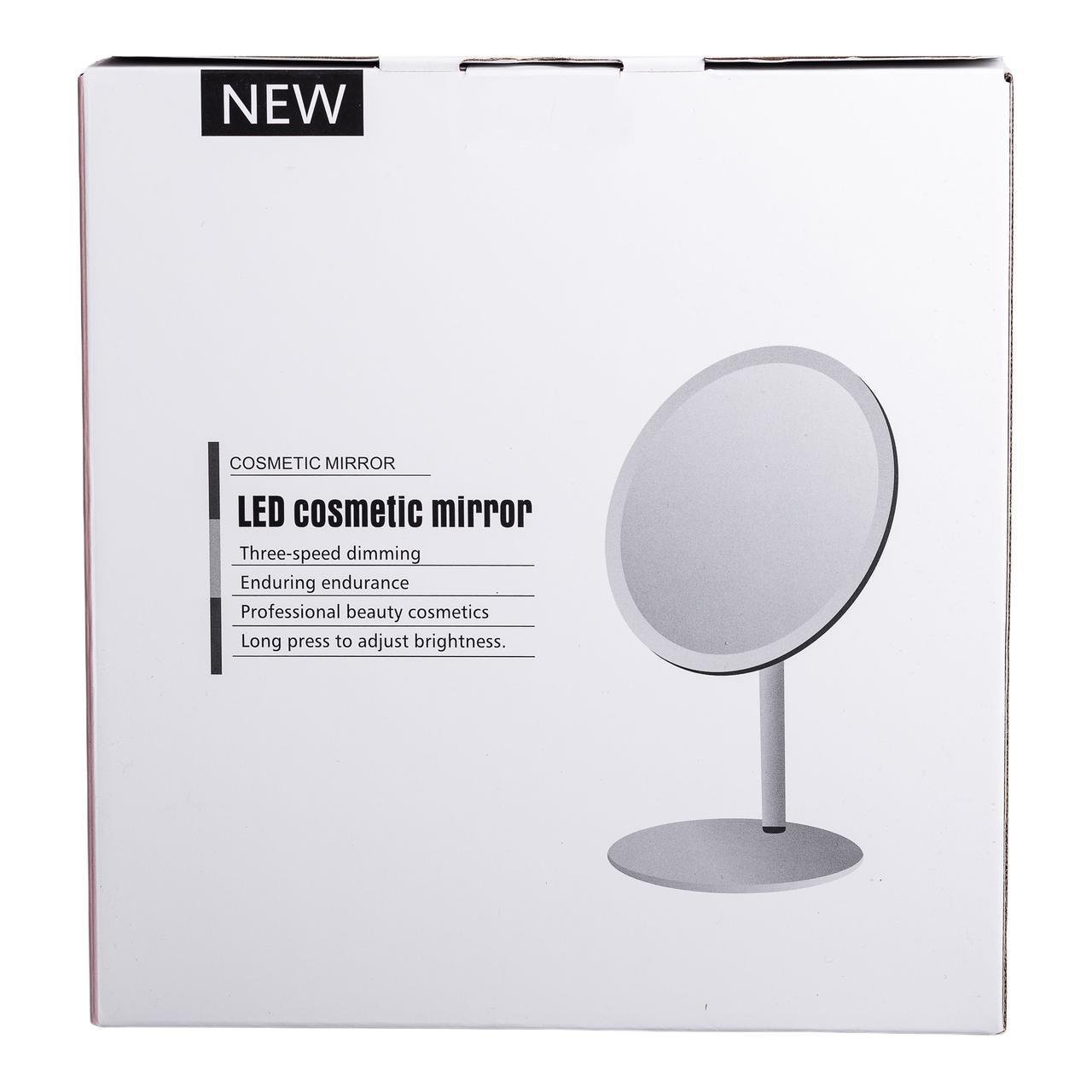 Зеркало косметическое с подсветкой круглое настольное HP-10-7AP Ø21 см Розовый (A-033797) - фото 6 Зеркало косметическое с подсветкой круглое настольное HP-10-7AP Ø21 см Розовый (A-033797) - фото 6