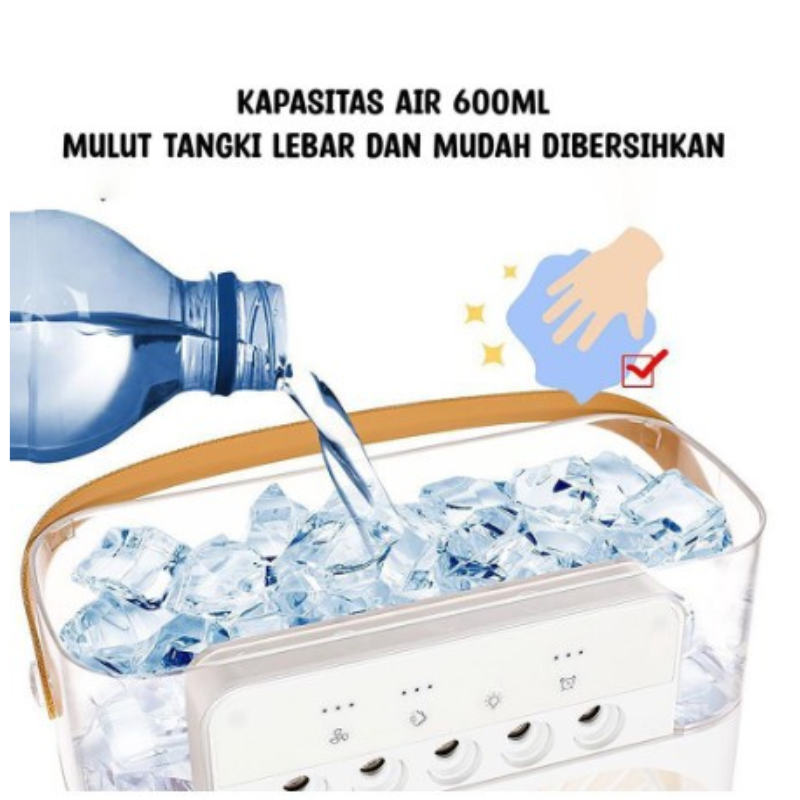 Вентилятор портативный с ночником и увлажнителем USB (2598227253) - фото 7