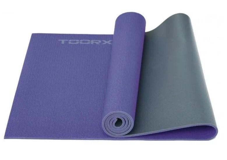 Килимок спортивний Toorx Yoga PVC 173x60x0,6 см Viola/Antracite (MAT-177)