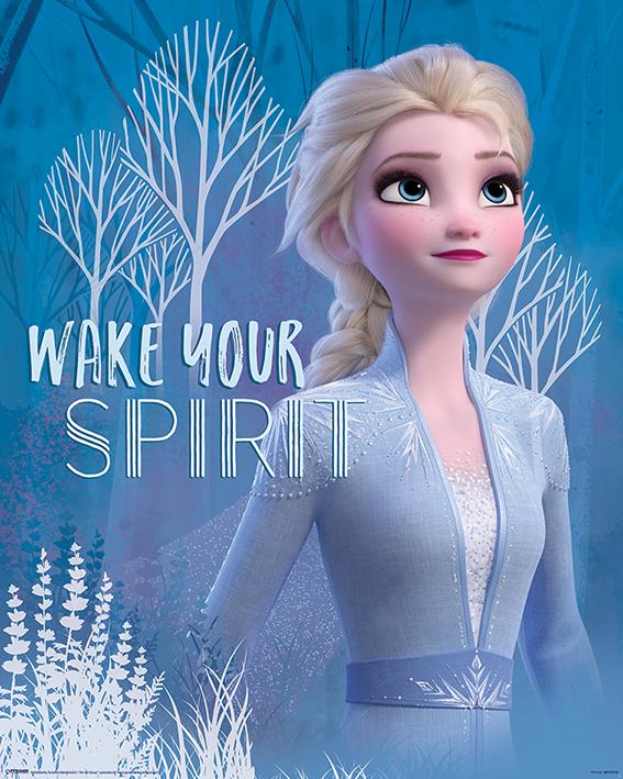 Постер плакат Холодное Сердце 2 Разбуди Свой Дух Эльза/Frozen 2 Wake Your Spirit Elsa 40x50 см