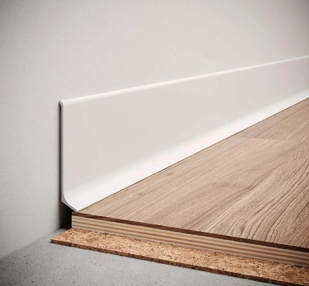 Плинтус алюминиевый накладной 60х12х2700 мм Белый (20715983)