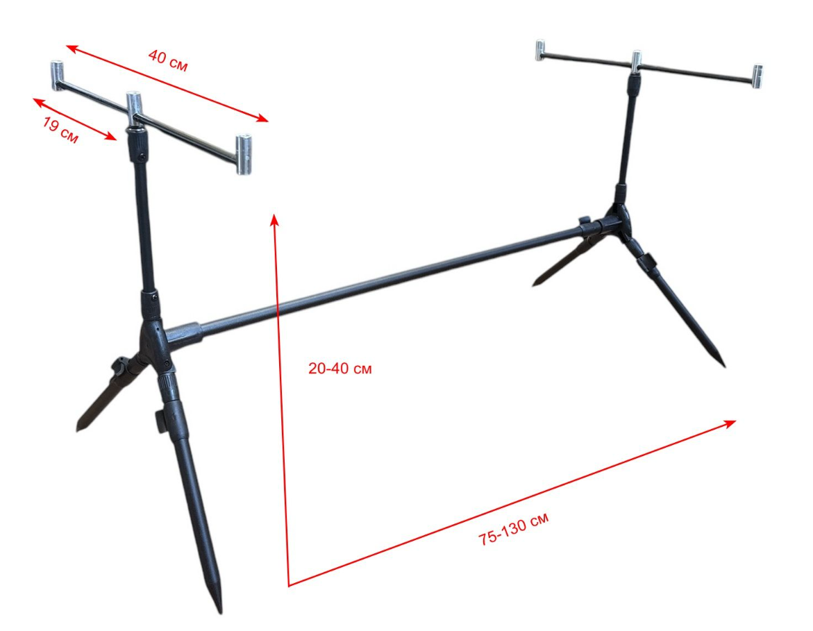 Род-под на 3 вудилища Gladiator RP050-3 Black (GL8170) - фото 2 Род-под на 3 вудилища Gladiator RP050-3 Black (GL8170) - фото 2
