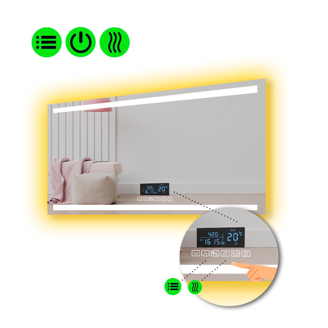 Зеркало с LED подсветкой Anita с Smart-блоком и подогревом 100x60 см (8995031)