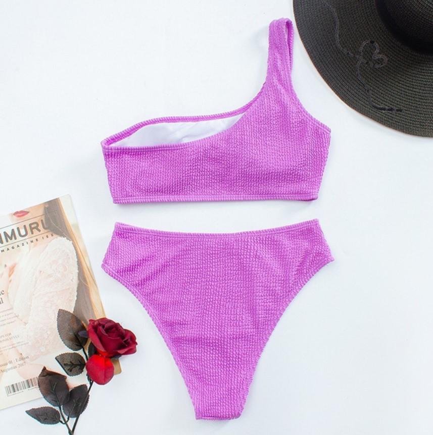 Купальник роздільний Жатка на одне плече/трусики-сліпи р. 46/M Бузковий (SOL-2128-BU-M) - фото 4 Купальник роздільний Жатка на одне плече/трусики-сліпи р. 46/M Бузковий (SOL-2128-BU-M) - фото 4