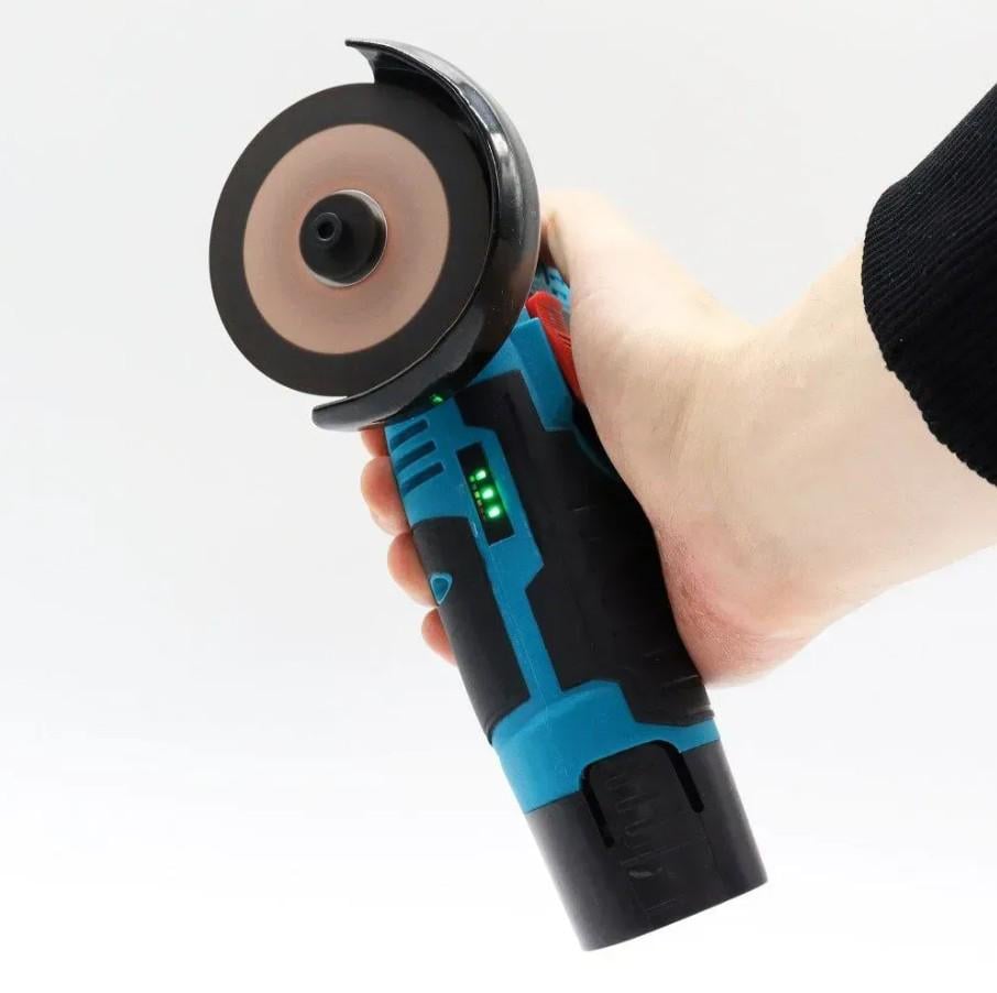 Болгарка аккумуляторная UKC с 2 аккумуляторами/чемоданом/диском 76 мм 12V 500W (26593279) - фото 8 Болгарка аккумуляторная UKC с 2 аккумуляторами/чемоданом/диском 76 мм 12V 500W (26593279) - фото 8