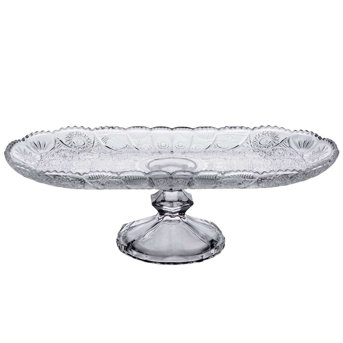 Ваза для фруктов Lirmartur стеклянная 33,5х15х10 см (HP-YH-82)