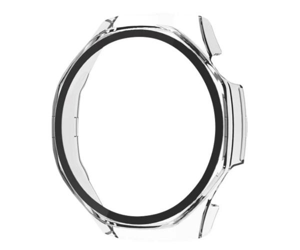 Чехол с защитным стеклом для Huawei Watch GT 5 Pro 46 мм Серебряный