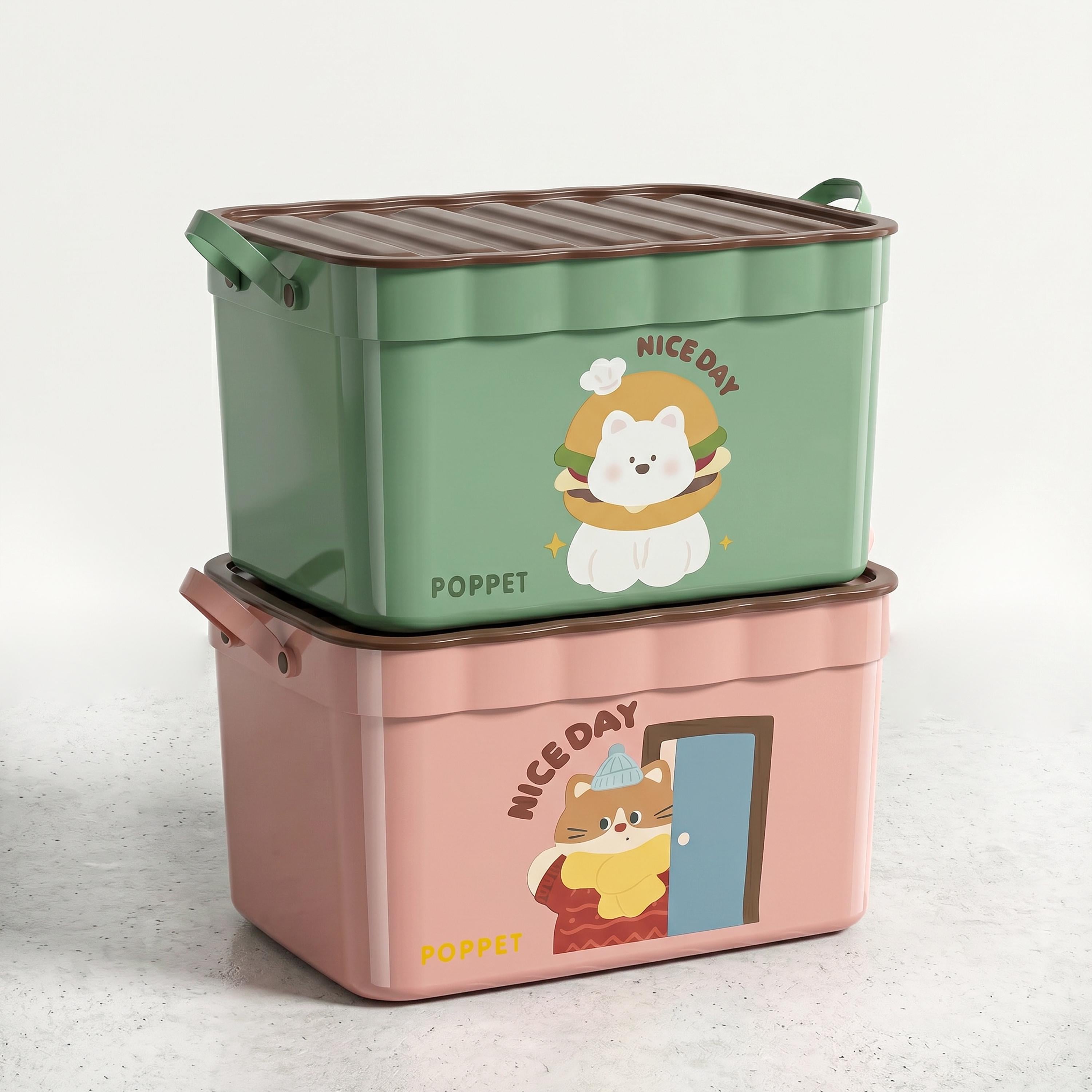 Комплект ящиков для хранения игрушек Poppet Хэппи Дэй (PP-009-MP-L)