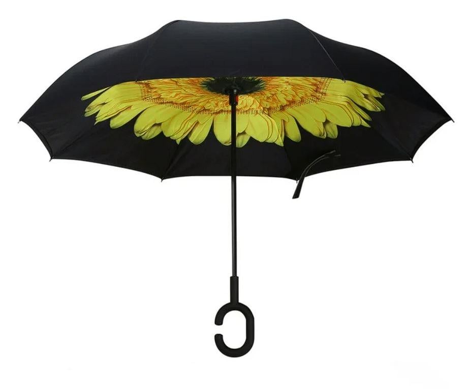 Зонтик обратного сложения Sunflower 8 спиц купол 120 см (30241) Зонтик обратного сложения Sunflower 8 спиц купол 120 см (30241)