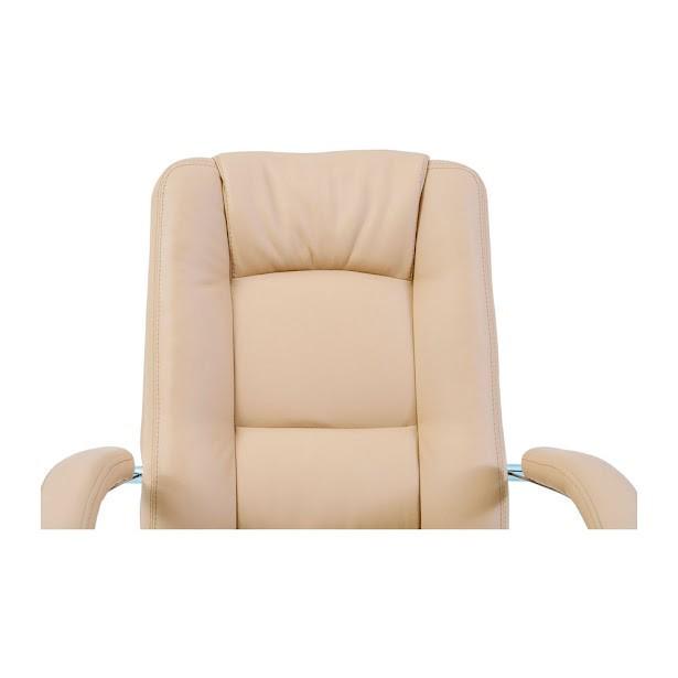 Крісло офісне комп'ютерне Alberto VIP Хром M1 Tilt натуральна шкіра Lux Бежевий - фото 5 Крісло офісне комп'ютерне Alberto VIP Хром M1 Tilt натуральна шкіра Lux Бежевий - фото 5