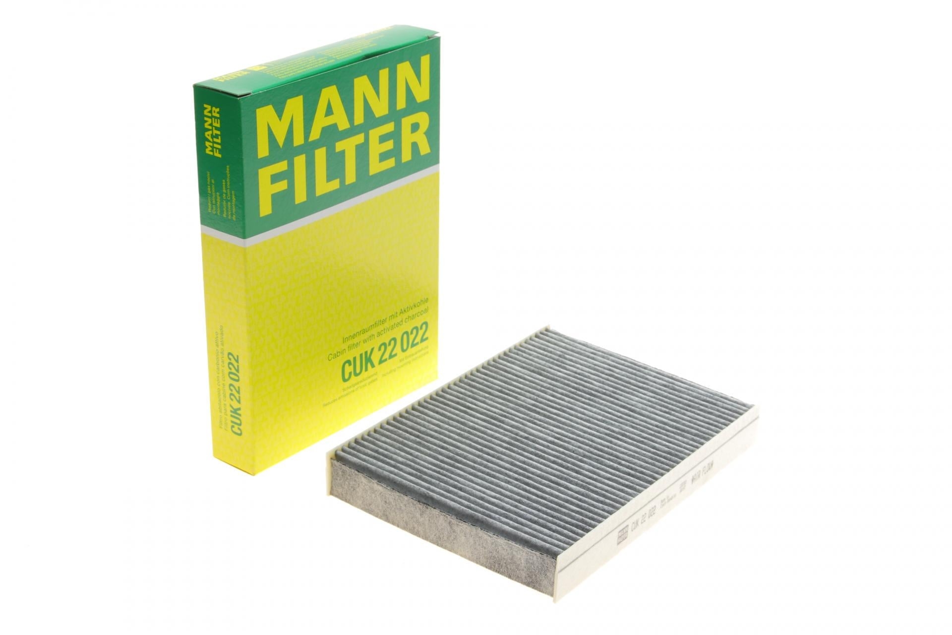 Фильтр салона Mann-Filter для Fiat 500L/500X 12-/Jeep Compass 17-/Renegade 14- угольный (CUK 22 022)