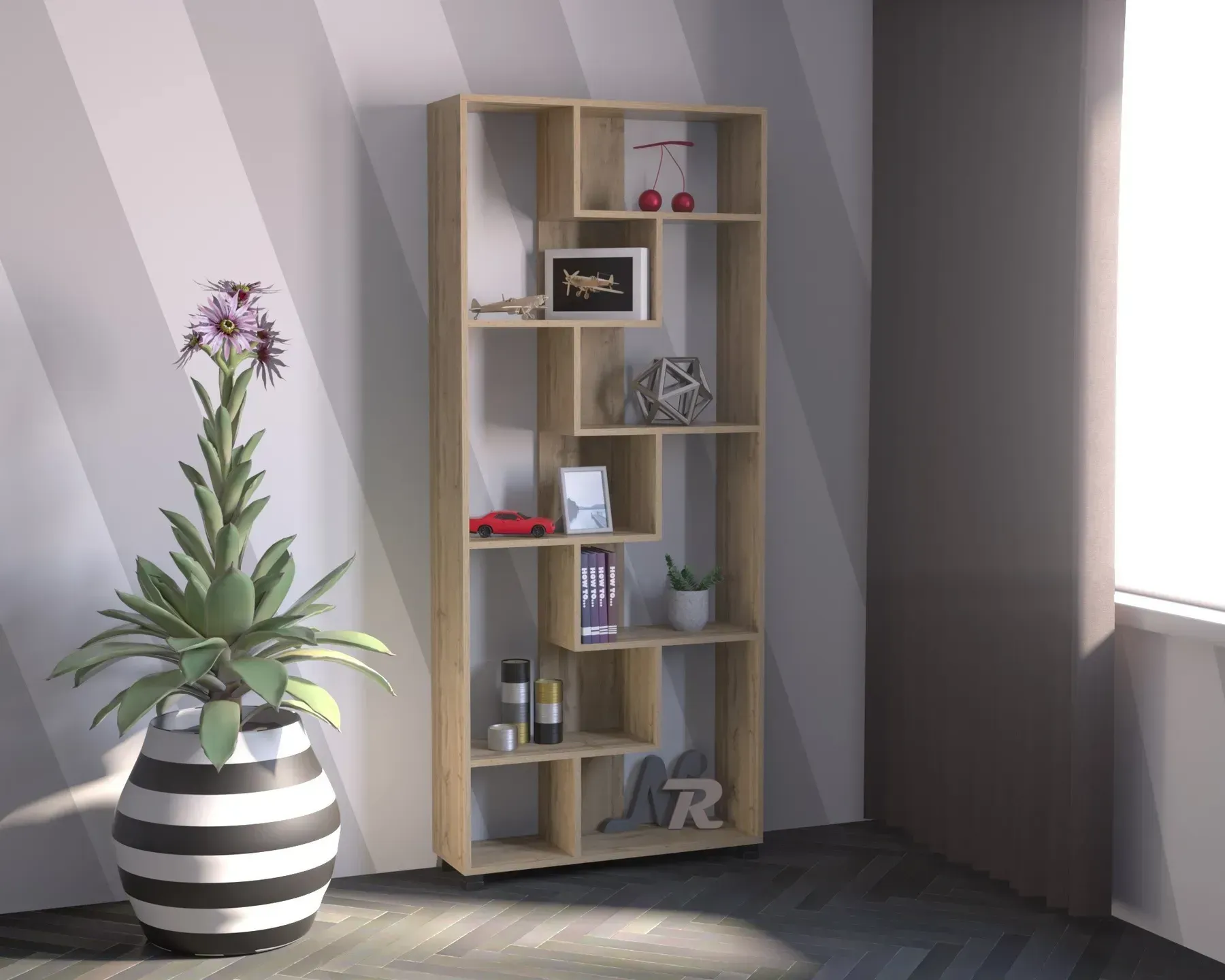 Стелаж Kontinent OS-4 80х25х190 см Дуб Аппалачі (52811683) - фото 2 Стелаж Kontinent OS-4 80х25х190 см Дуб Аппалачі (52811683) - фото 2