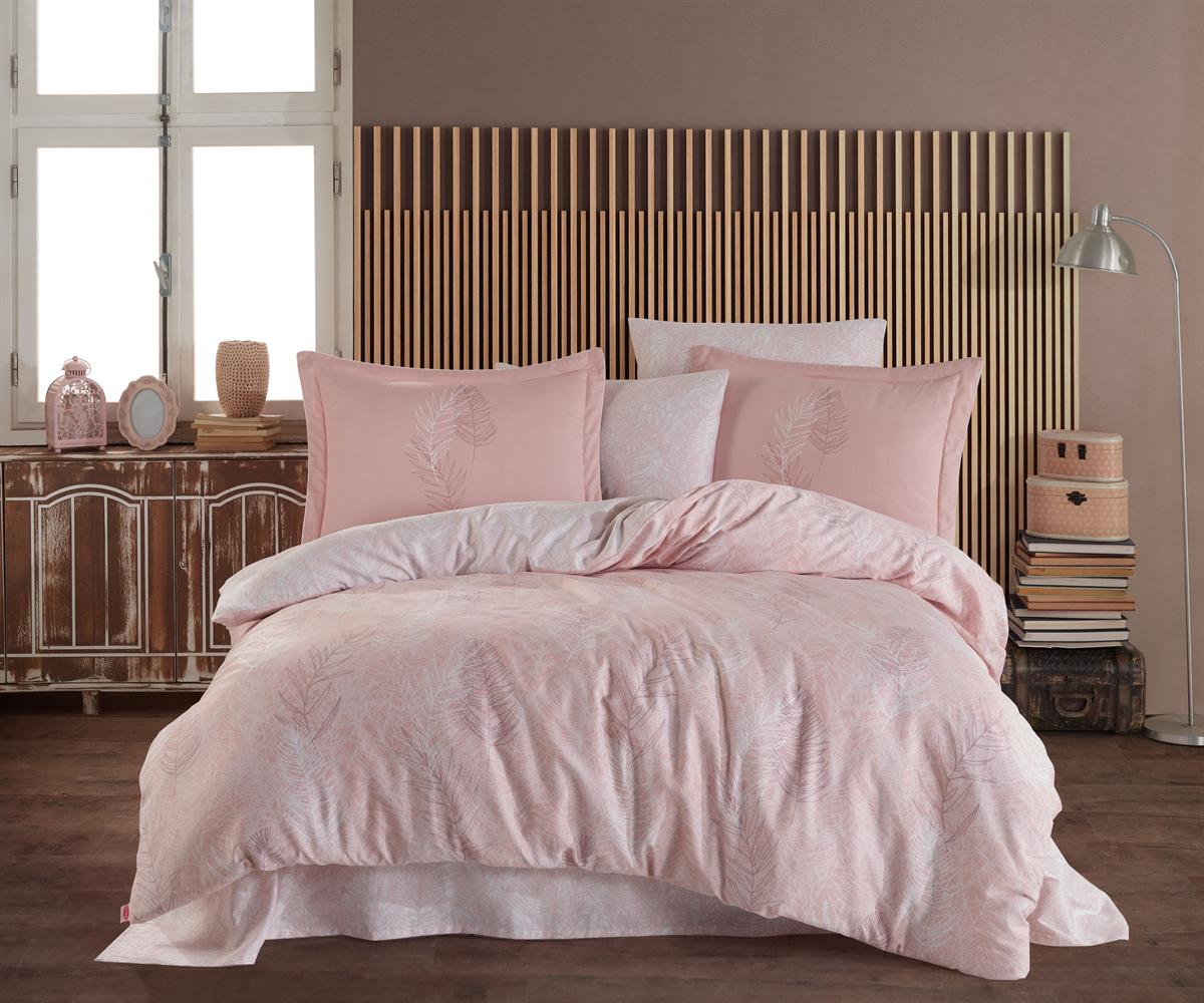 Комплект постельного белья Hobby Exclusive Sateen FIONA 200х220/50x70 см 4 шт. Пудровый