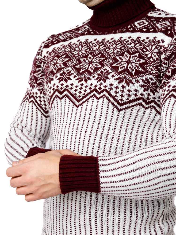 Светр чоловічий ЦБ-00233267 р. 50 Бордовий (SKT000941120) - фото 2