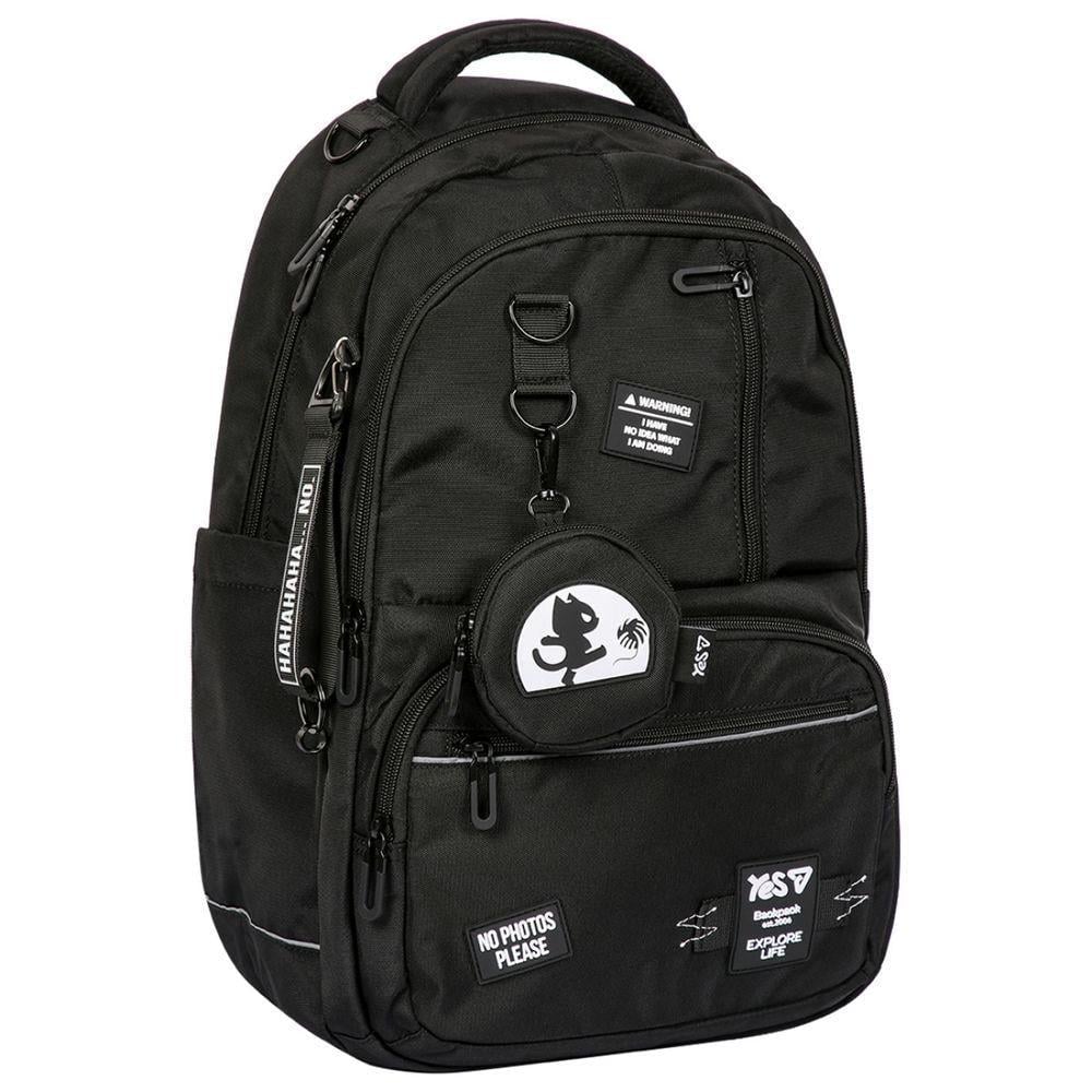 Рюкзак шкільний YES Black Cat 47x30x17 см 24 л Чорний (550374)