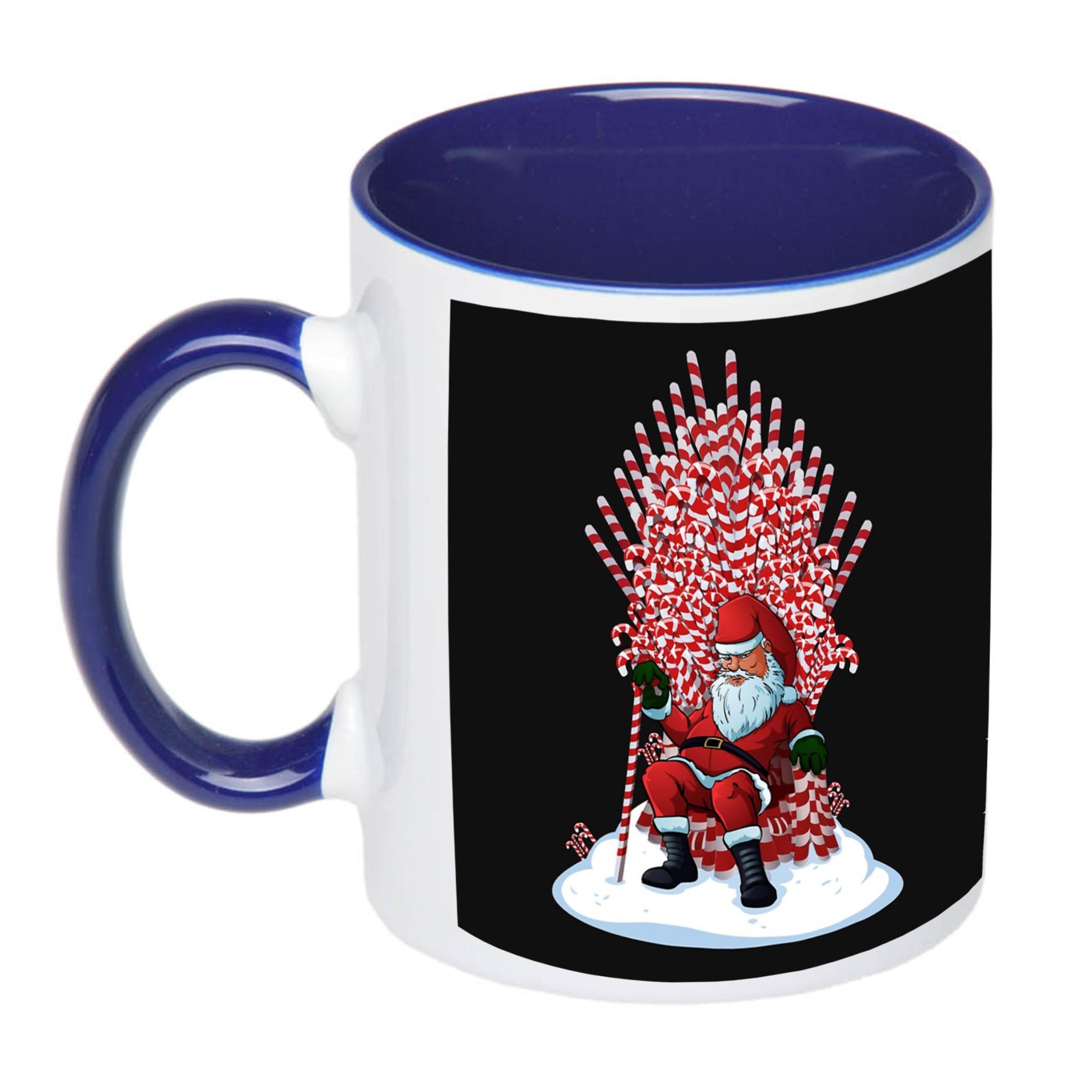 Чашка с принтом "Новий Рік близько" 330 мл Синий (17133)