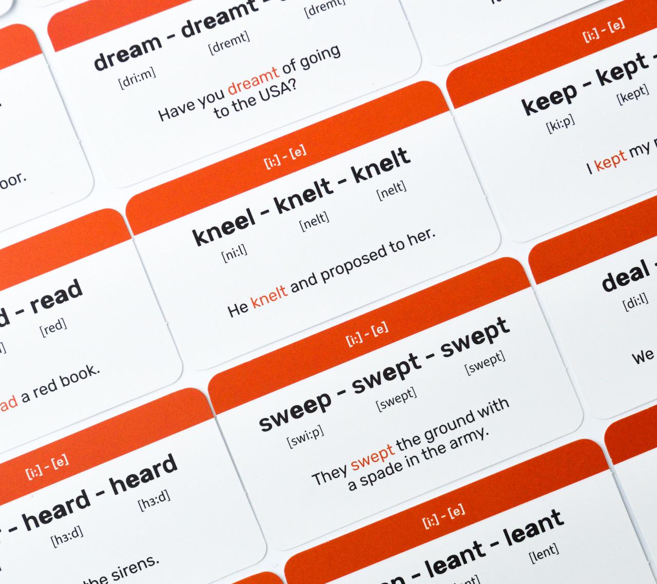 Карточки для изучения английского языка Неправильные глаголы (1933535984) - фото 3