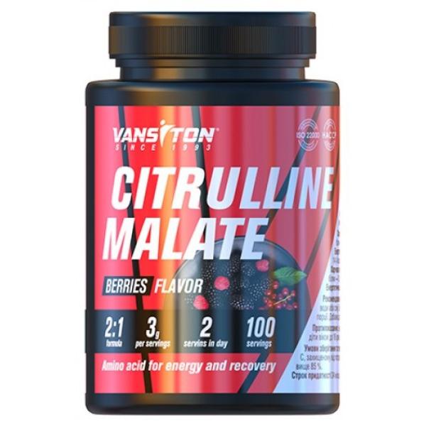 Цитрулин для спортсменов Vansiton Citrulline Malate Berries 300 г/100 порций (23505788)