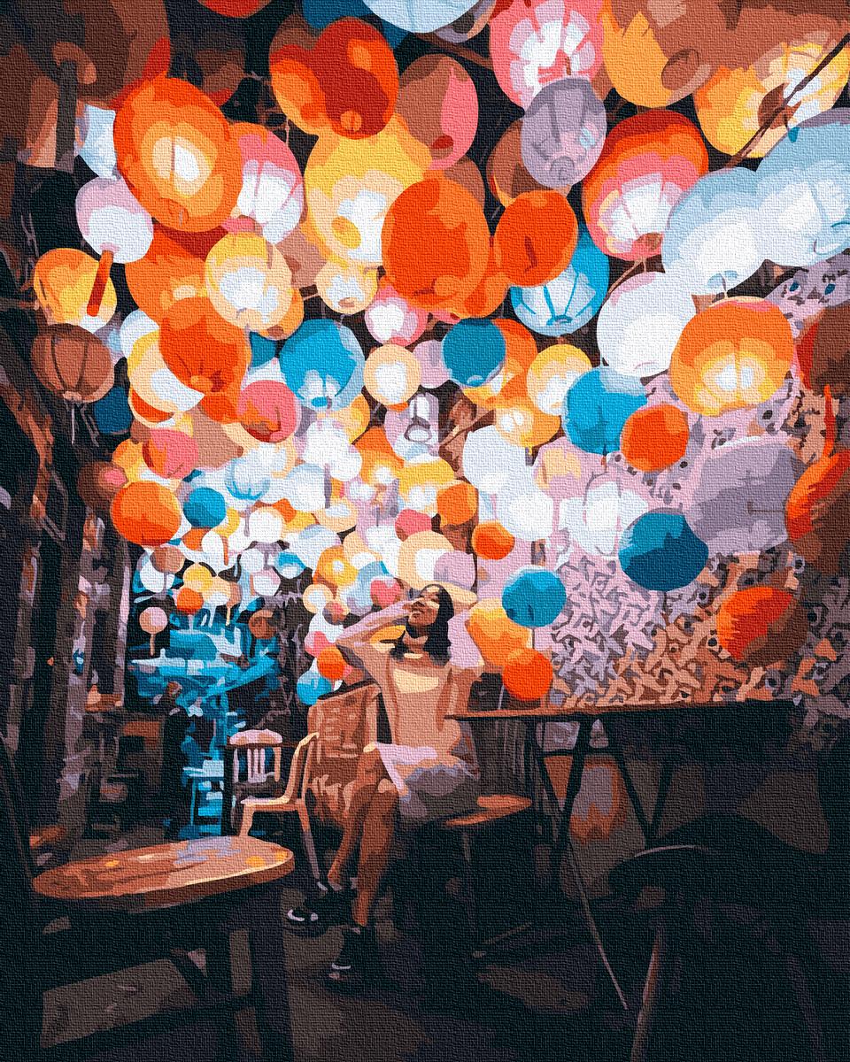 Картина по номерам Brushme Шарики в кафе 40x50 см (BRM39260) Картина по номерам Brushme Шарики в кафе 40x50 см (BRM39260)