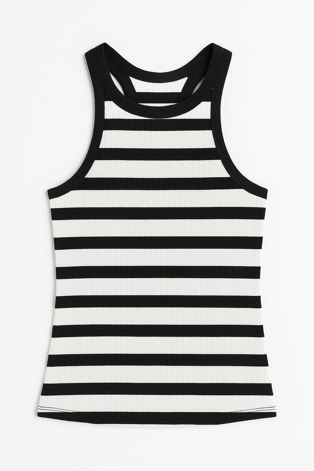 Топ женский Monki в полоску S Черно-белый (1161894П)