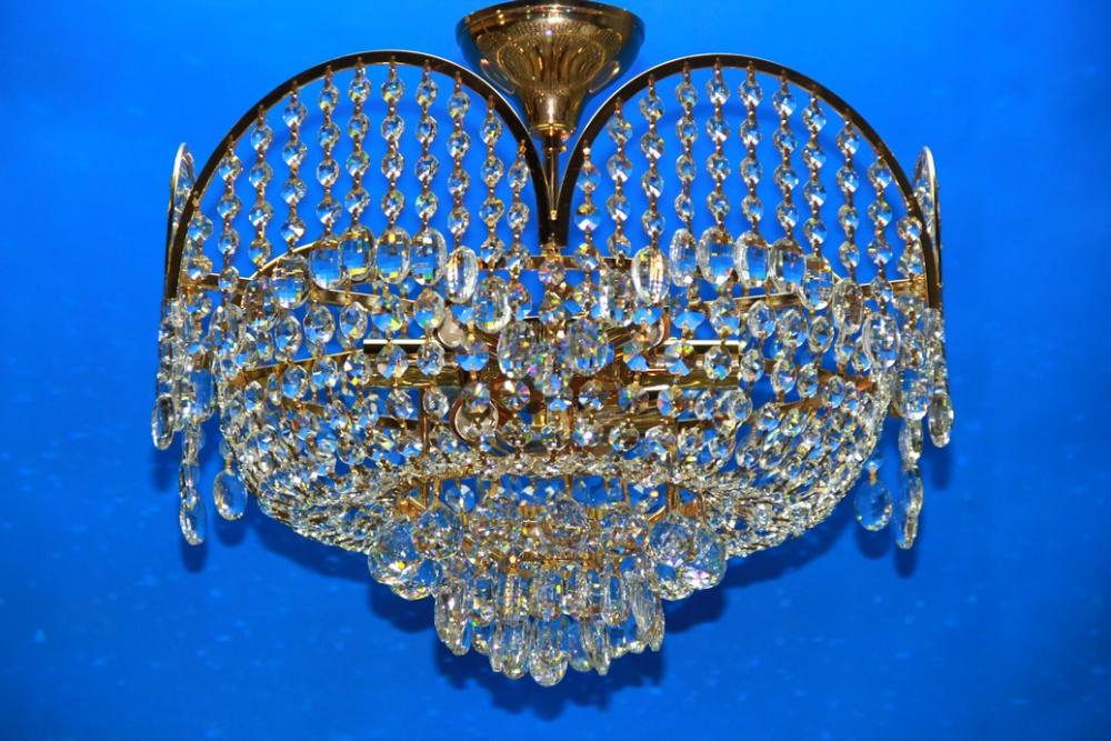 Хрустальная люстра L8392/9 FGD-WT/YE Золото (AN000720)