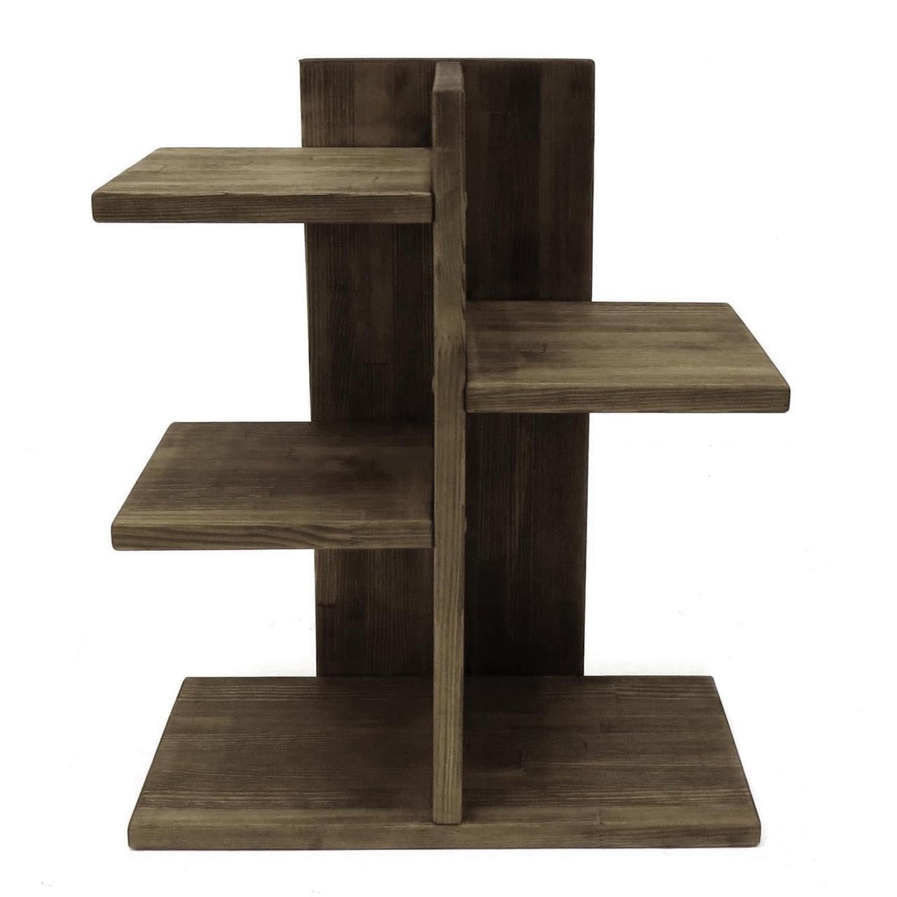 Полка книжная настольная из дерева Калари Палисандр (КПА-016802)