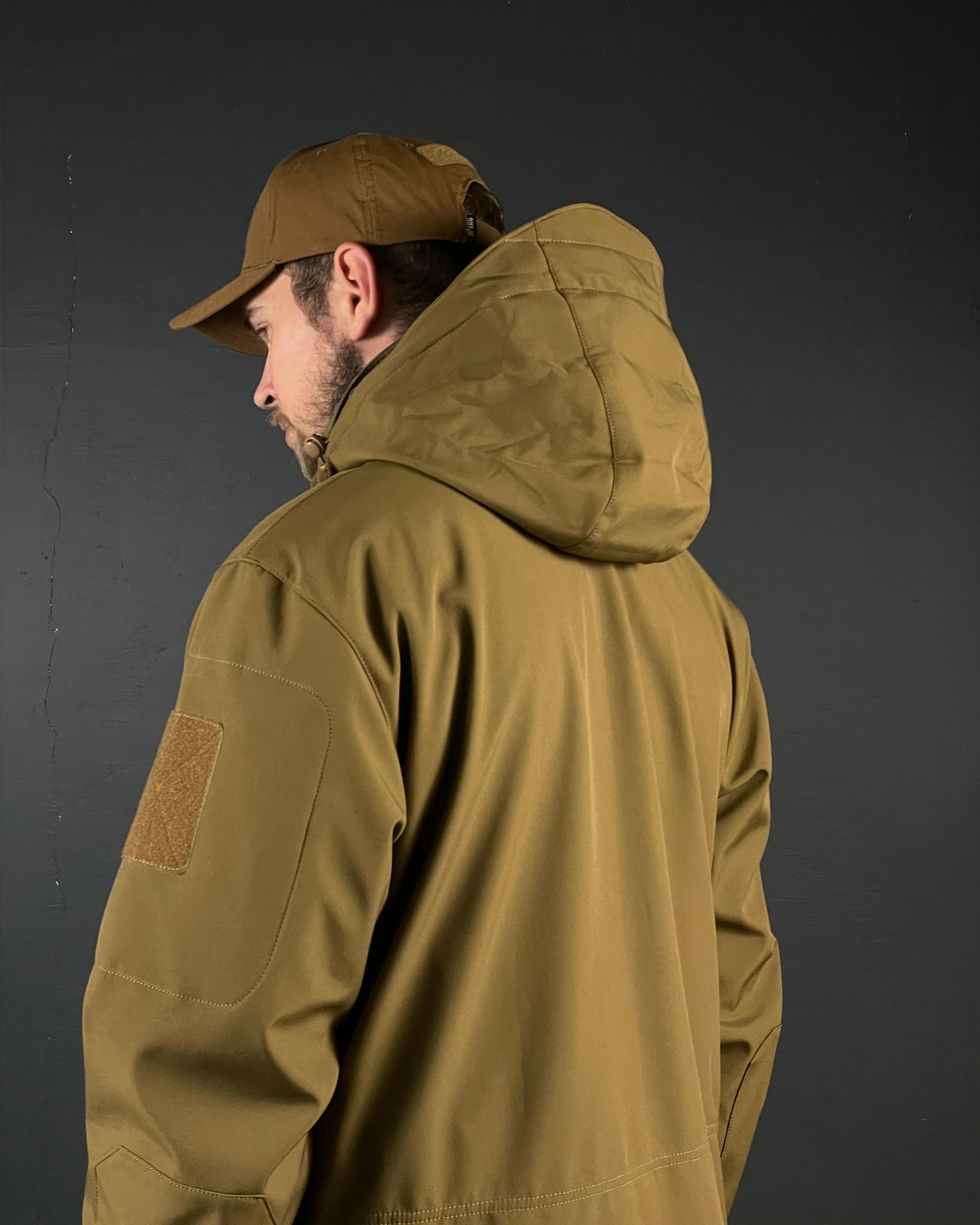 Військова куртка COOPERR Soft Shell III з прихованим капюшоном 4XL Койот (KUR-10.3.4XL) - фото 4
