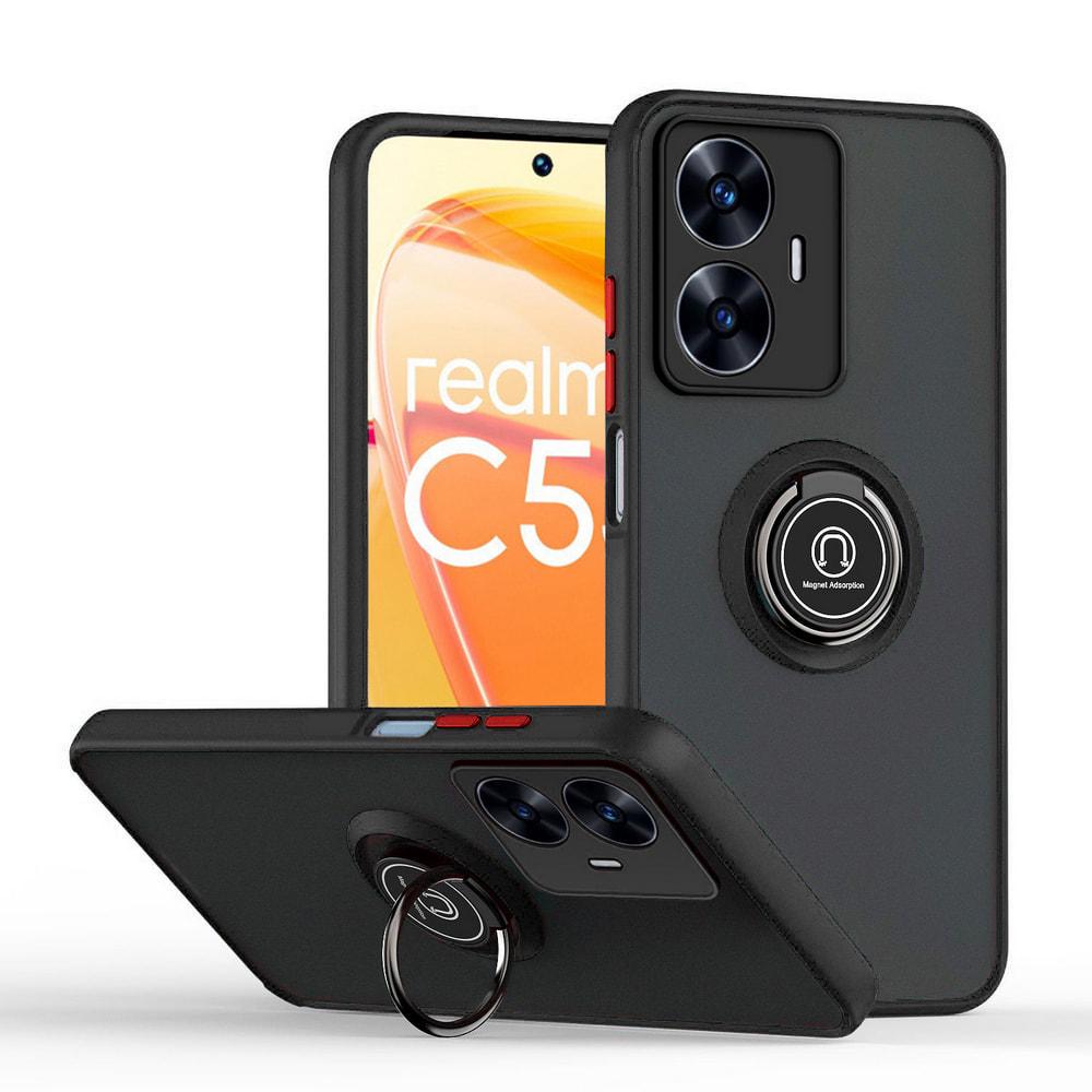 Защитный чехол MatteLuxe Realme C55 (с кольцом) Black (34085-2B)